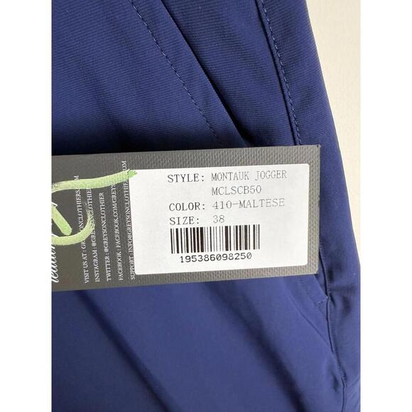 *NWT* Greyson Golf Montauk Jogger Size 38x30 Maltese Blue Performance Pants - Picture 2 of 4